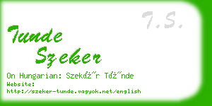 tunde szeker business card